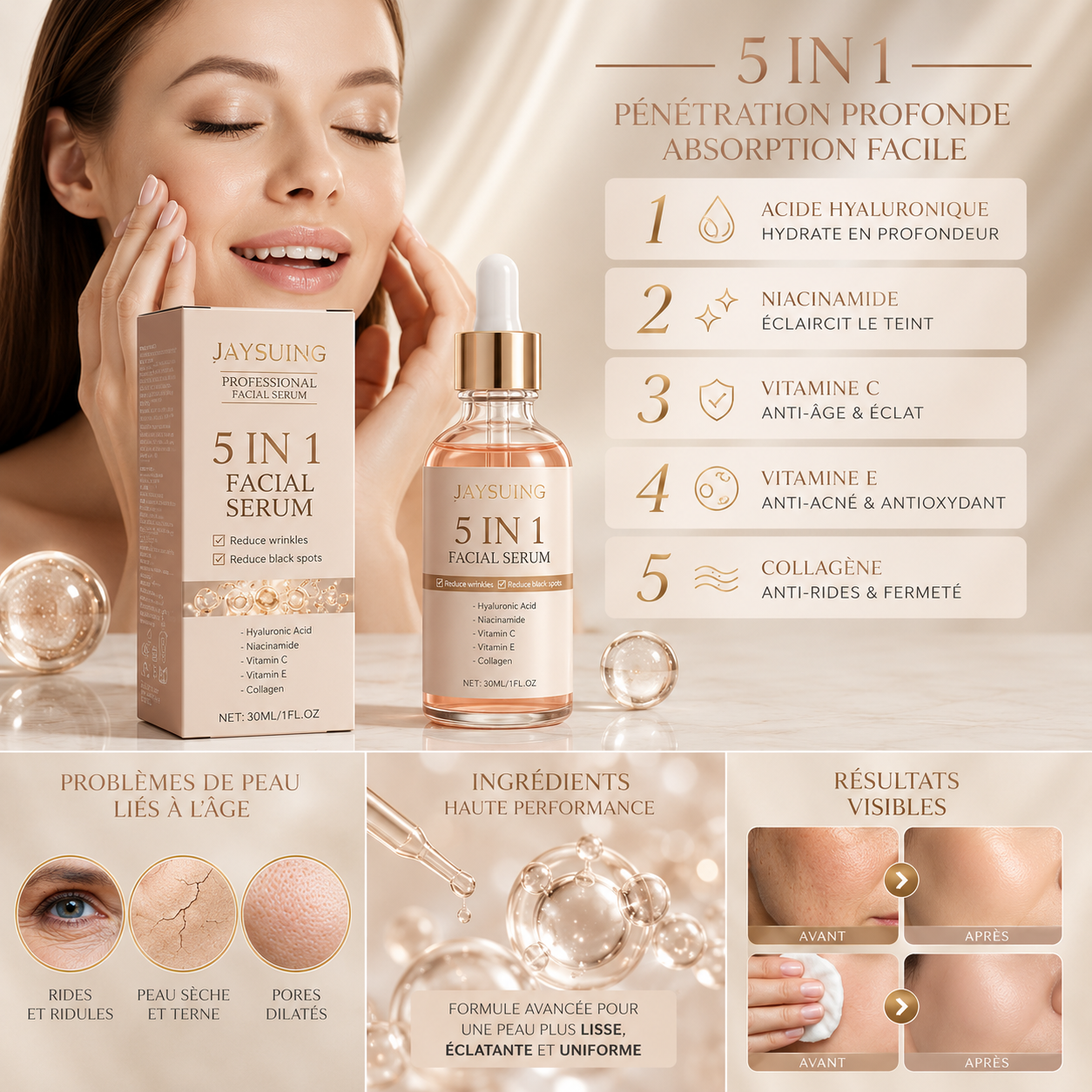 Rituel Anti-Âge Collagène — Masque, Sérum & Patchs Yeux