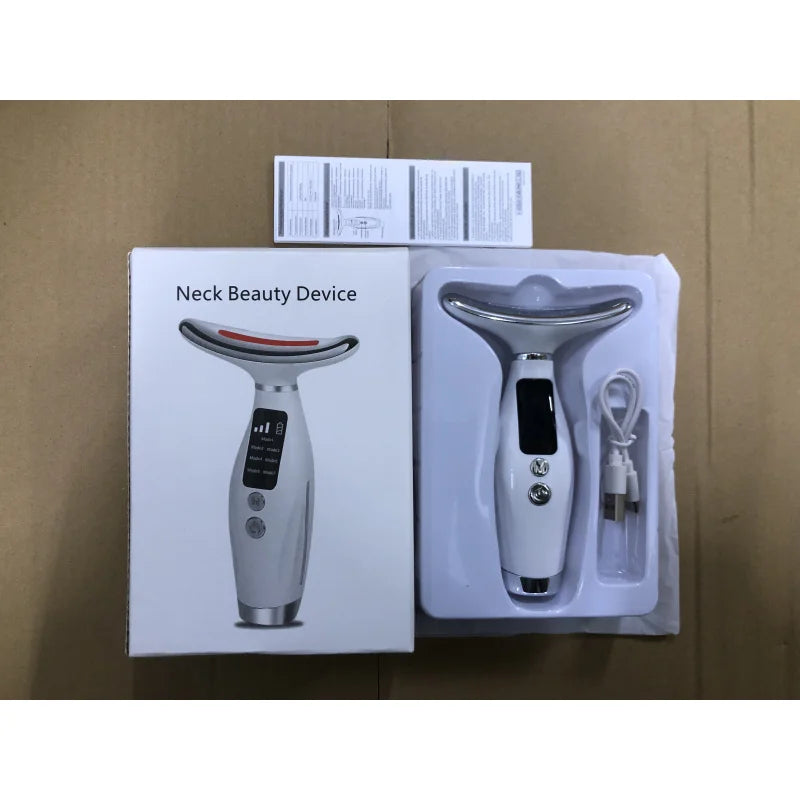 Masseur LED Visage & Cou — Luminothérapie 7 Couleurs