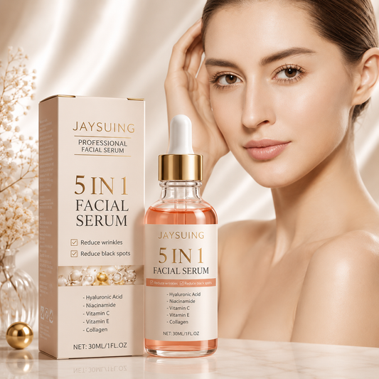 Sérum Visage 5 en 1 — Vitamine C & Acide Hyaluronique