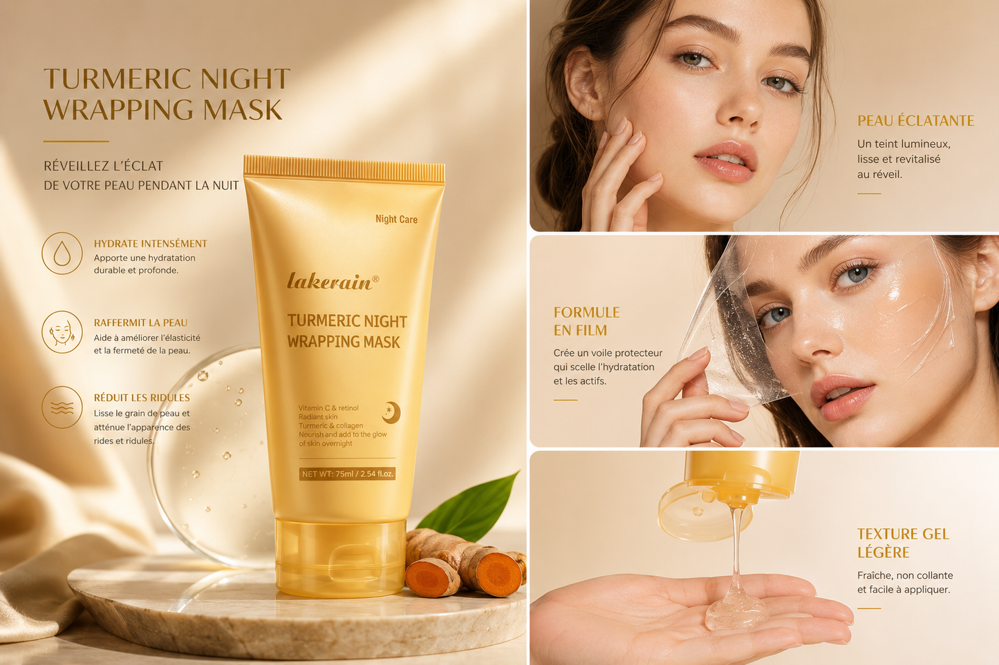 Rituel Anti-Âge Collagène — Masque, Sérum &amp; Patchs Yeux