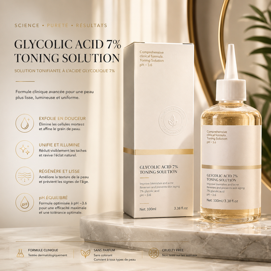 Lotion Tonique à l'Acide Glycolique 7% — Anti-Imperfections
