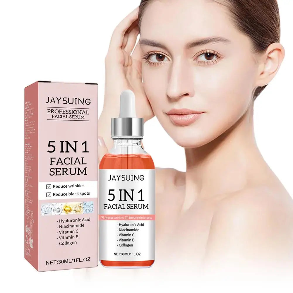 Sérum Visage 5 en 1 — Vitamine C & Acide Hyaluronique