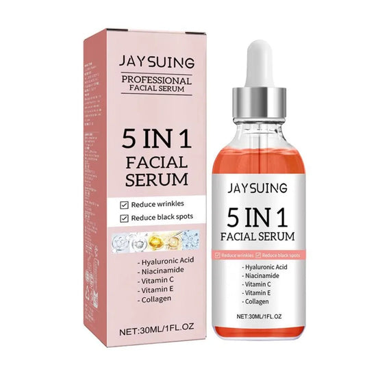 Sérum Visage 5 en 1 — Vitamine C & Acide Hyaluronique